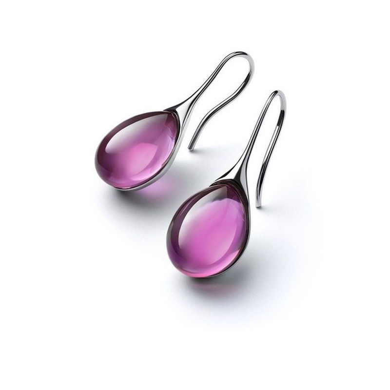 Boucles d'oreilles distinctives en forme de goutte avec pour argent sterling et - Imagen 17 de 17