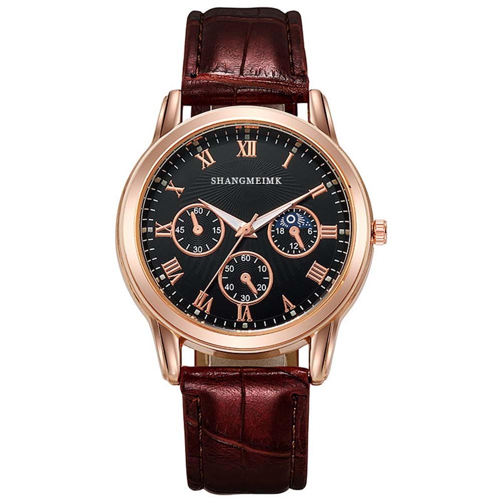 Lightweight Men's Watch with Waterproof Faux Leather and Creative Design - Picture 14 of 16