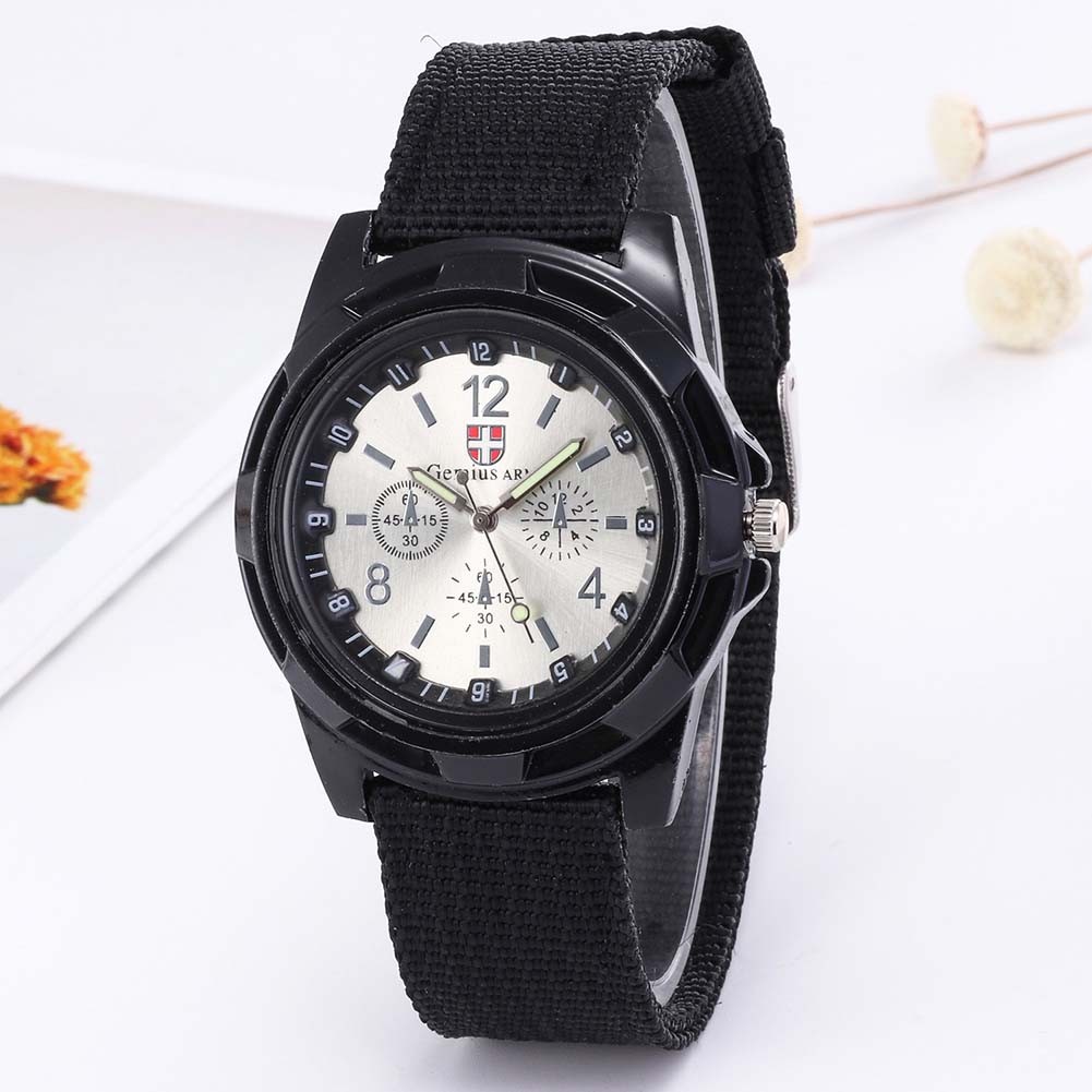 Stylish Quartz Watch with Luminous Cloth Strap for Casual and Formal Wear - Picture 16 of 17