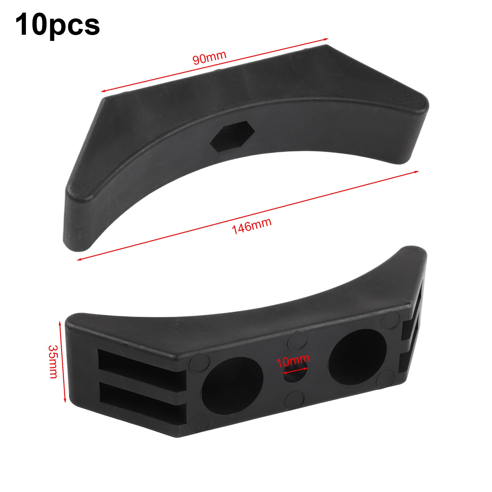 10PCS Rubber Dumbbell Saddle Racks Space Saving Solution for Fitness Areas