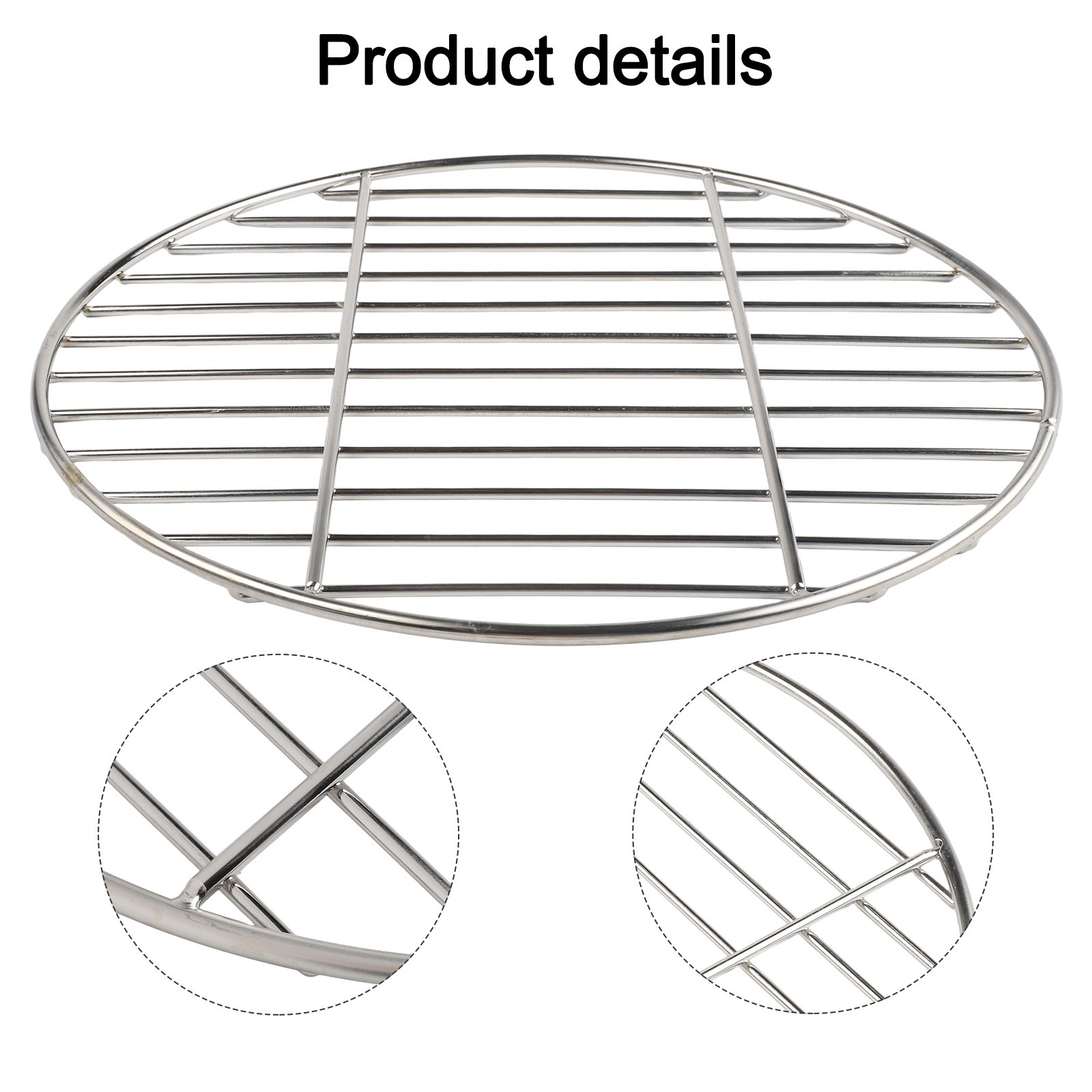 Edelstahl Camping BBQ Gitter rund Backblech 30 cm 35 cm 40 cm Größen - Bild 42 von 61