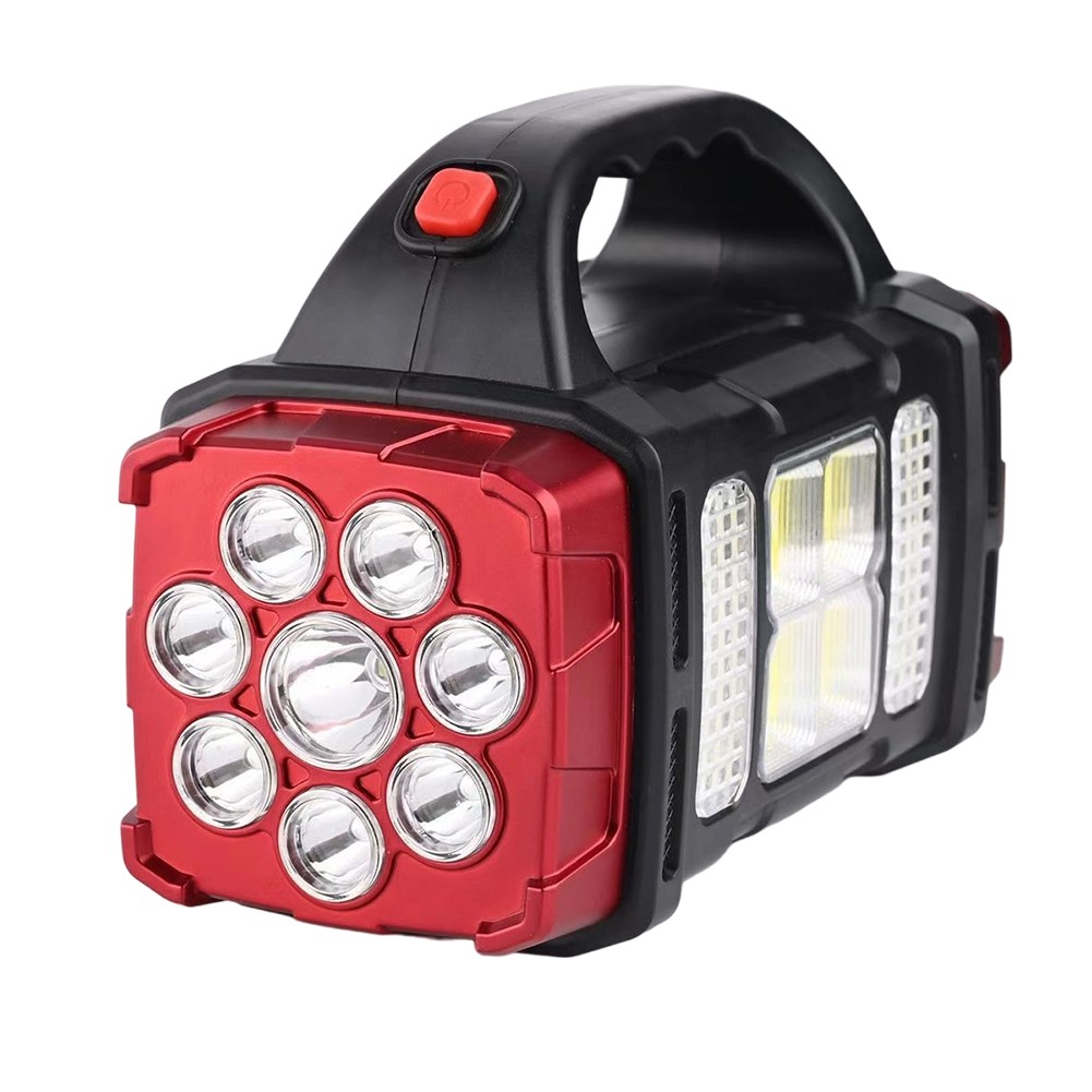 LED Work Light 2400mAh COB Camping Flashlight tendance Solar Lantern Orange Red