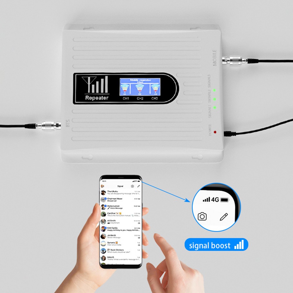 4G 3G 2G Cell Signal Booster Kit featuring Dual Antennas for Better Coverage - Zdjęcie 10 z 12