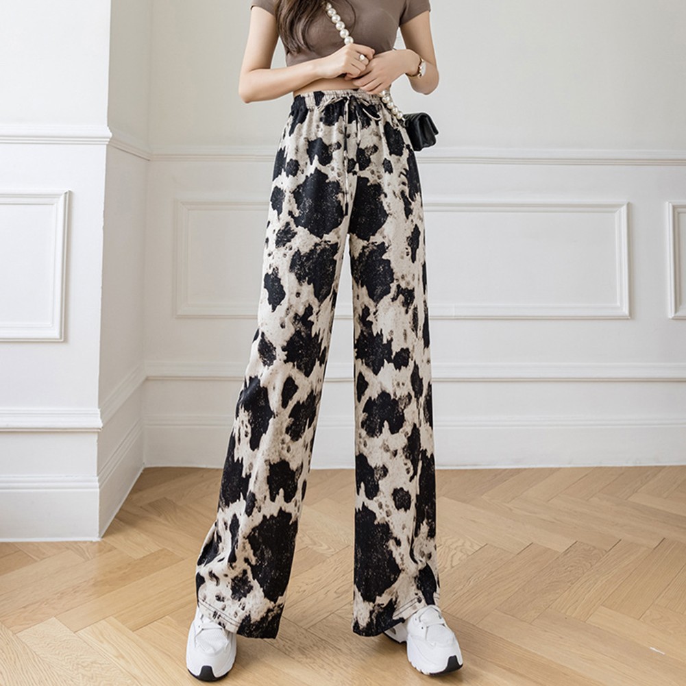 Loose Straight-Leg Trousers Wide-Leg Pants Casual Wear Drape Style Full Length