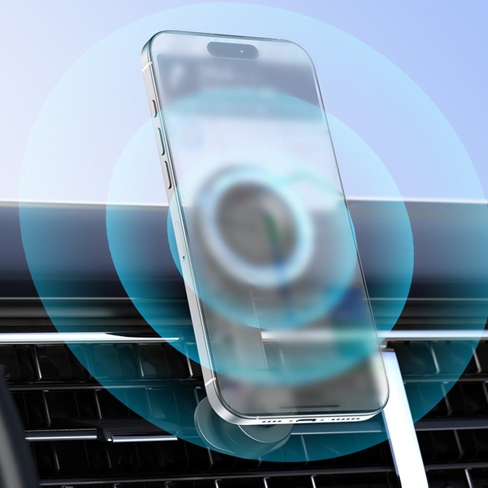 Support T��l��phone Voiture Magn��tique Compact avec Design R��glable et Rotatif - Photo 9 sur 11