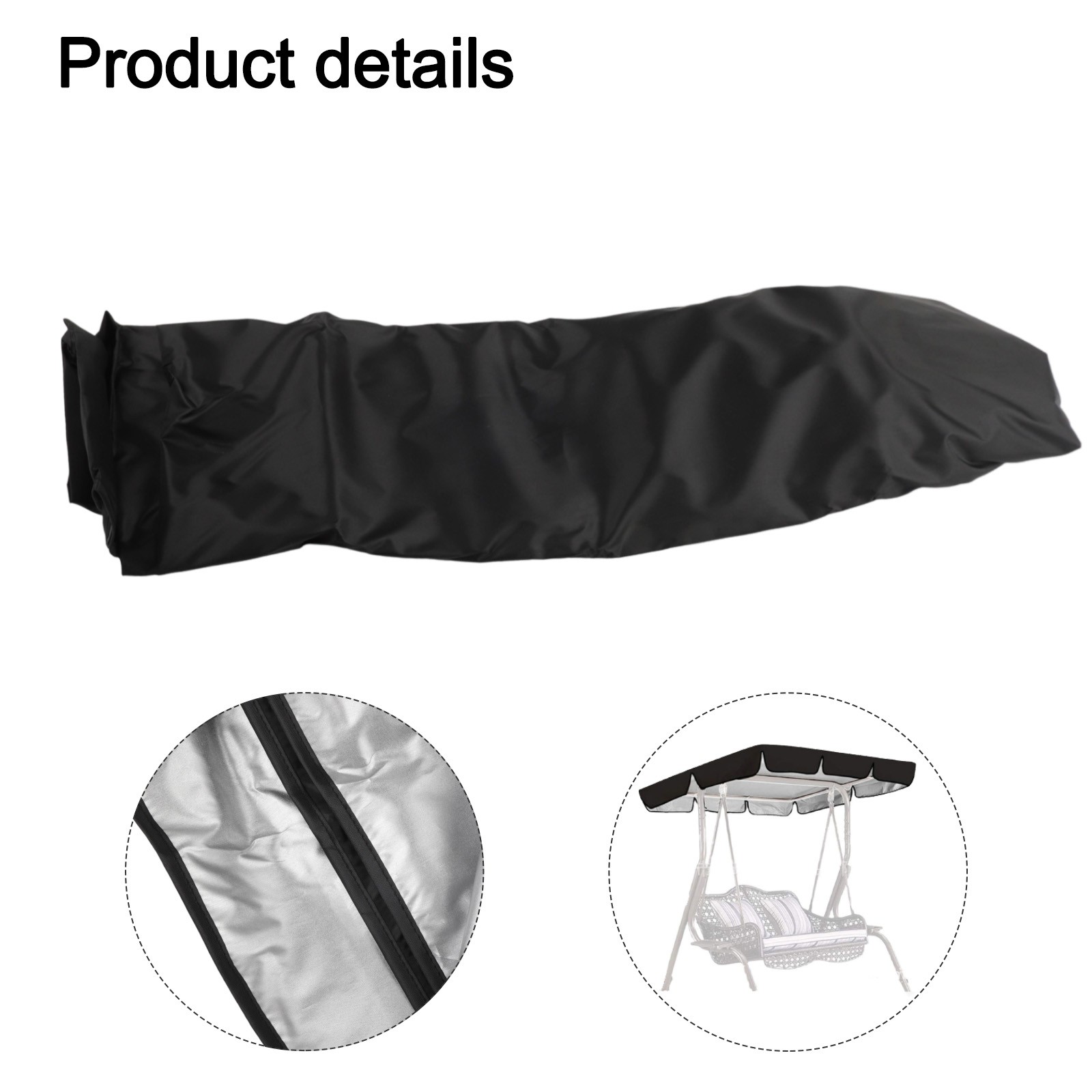Outdoor Waterproof Swing Cushion-Canopy Cover Set Replacement For Garden Yard - Picture 50 of 69