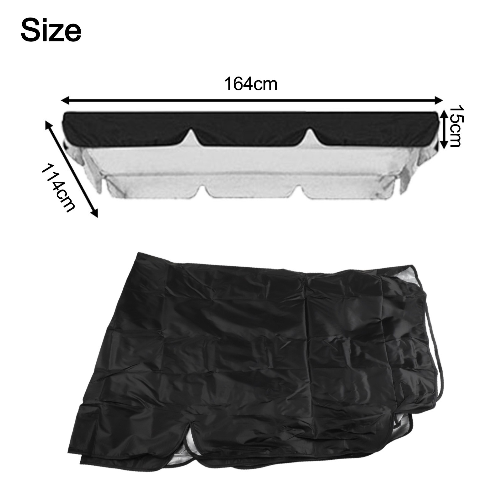 Outdoor Waterproof Swing Cushion-Canopy Cover Set Replacement For Garden Yard - Picture 48 of 69