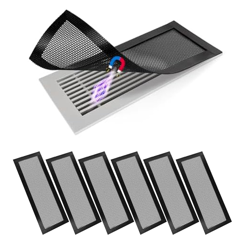Vent Grille Cover Black Plastic 4 x 10 Inch Floor Vent Cover