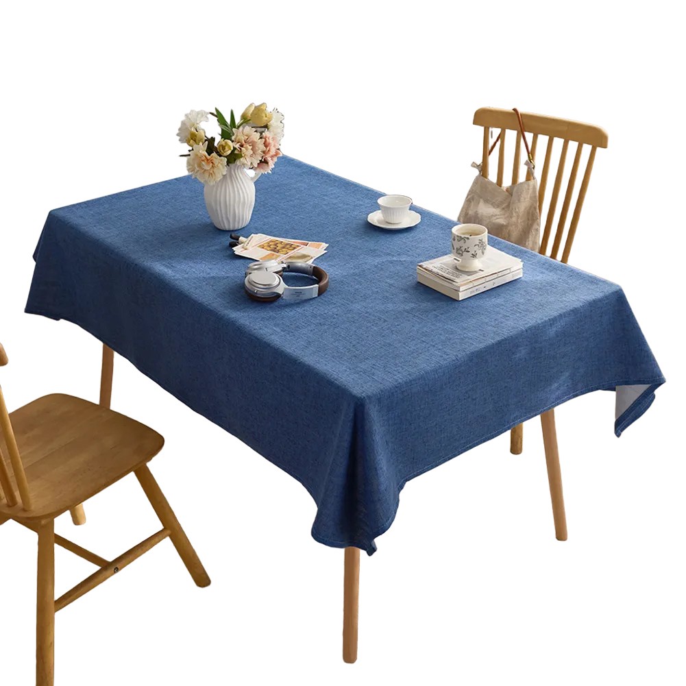 Solid Color Thick Tablecloth for Rectangular For Coffee and Dining Tables - Picture 22 of 25