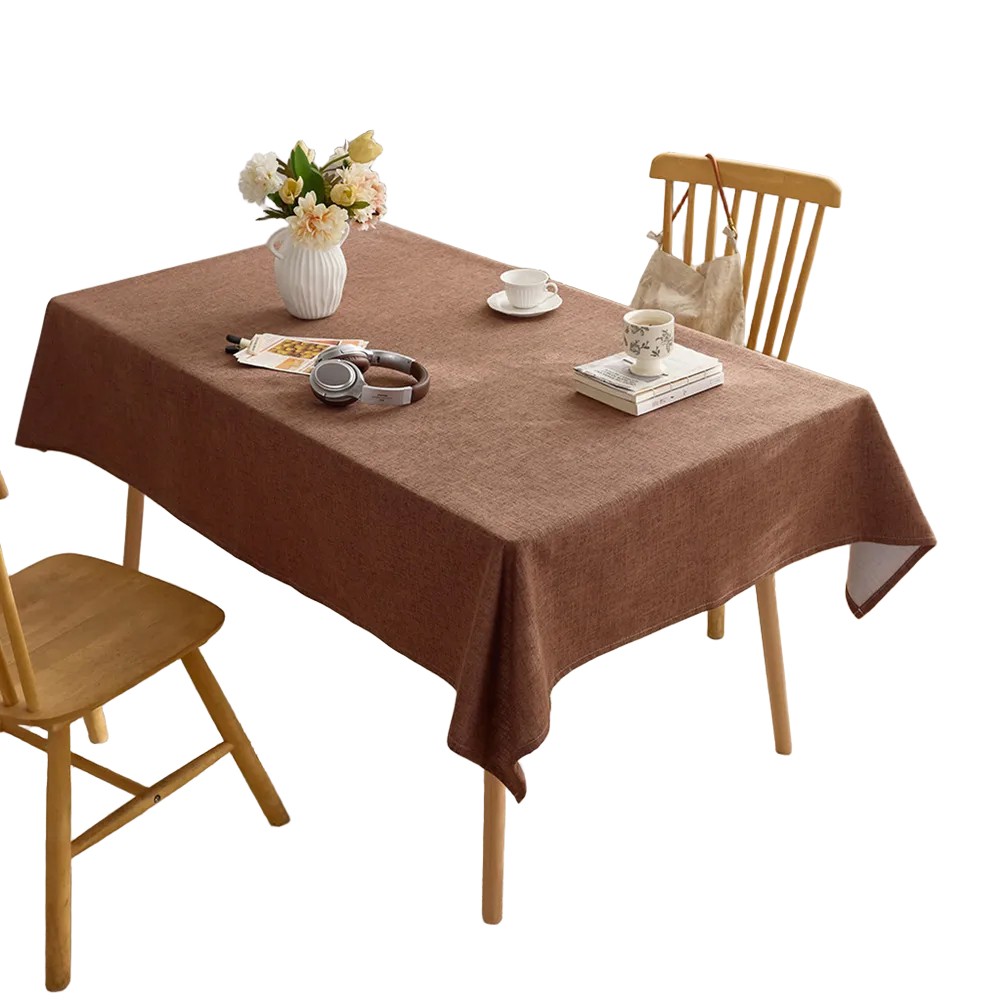 Solid Color Thick Tablecloth for Rectangular For Coffee and Dining Tables - Picture 14 of 25
