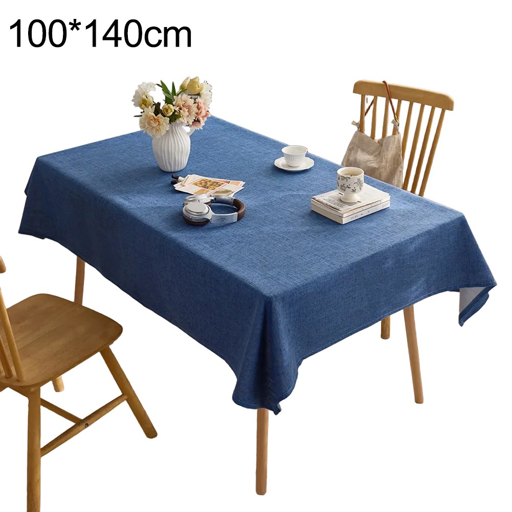 Solid Color Thick Tablecloth for Rectangular For Coffee and Dining Tables - Picture 23 of 25