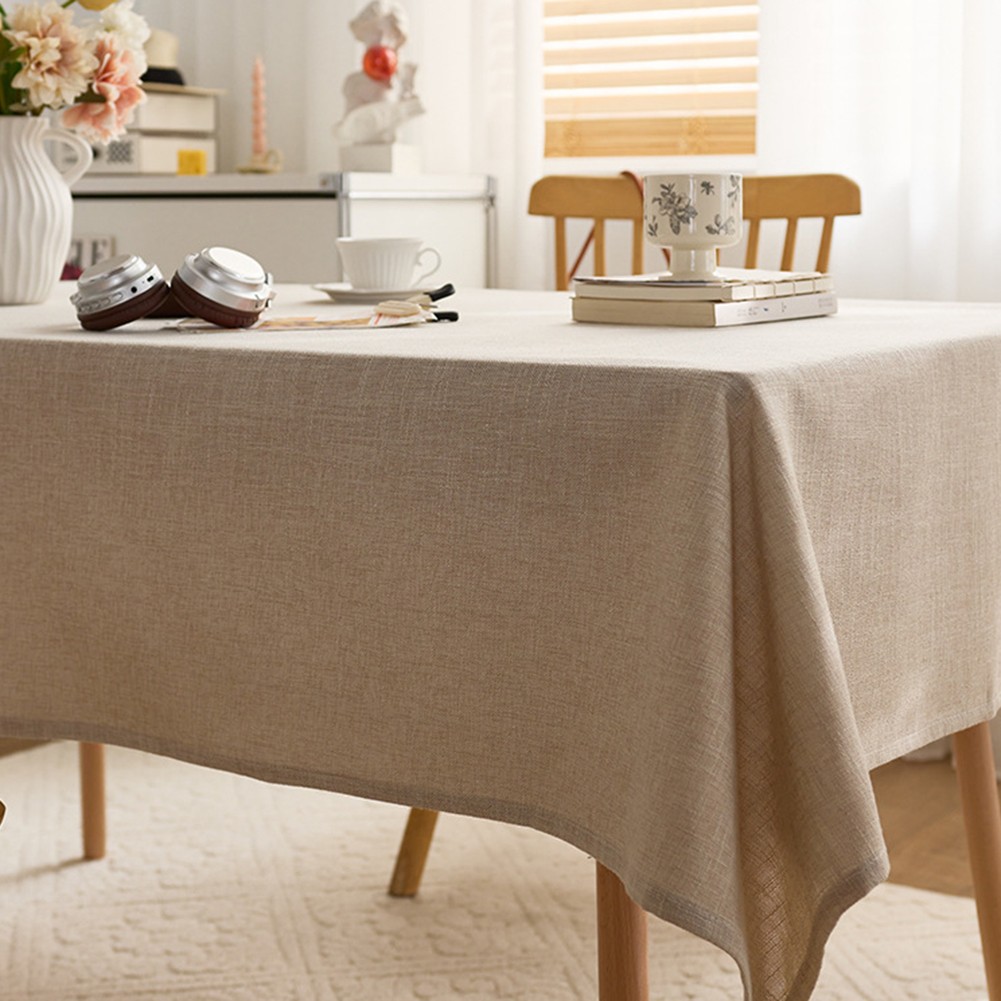 Solid Color Thick Tablecloth for Rectangular For Coffee and Dining Tables - Picture 20 of 25