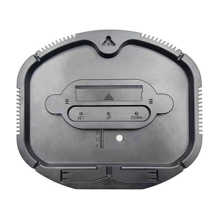 LED Wall Clock with Adjustable Brightness and Weather Display Features