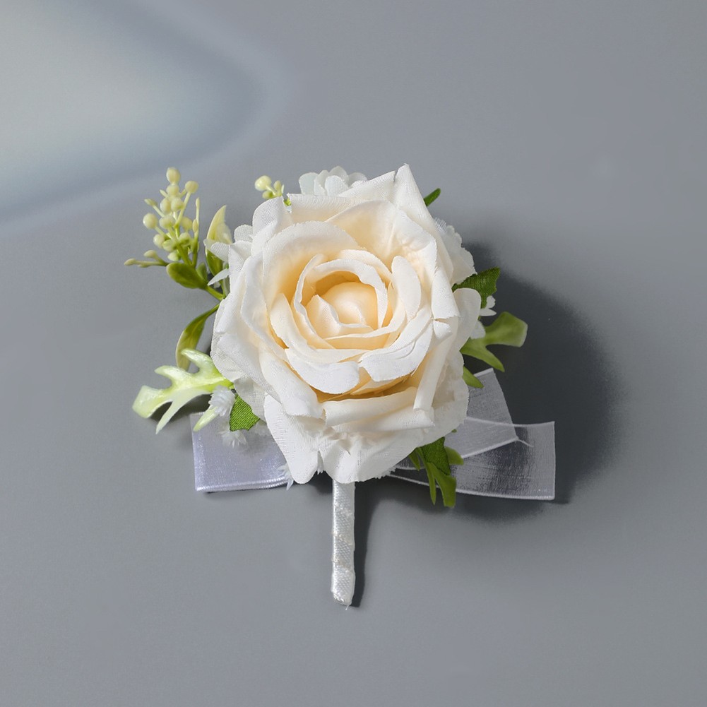Pour Champagne Bouquet de Fleurs en Soie avec Corsage de Poignet pour économies Événements Spéciaux