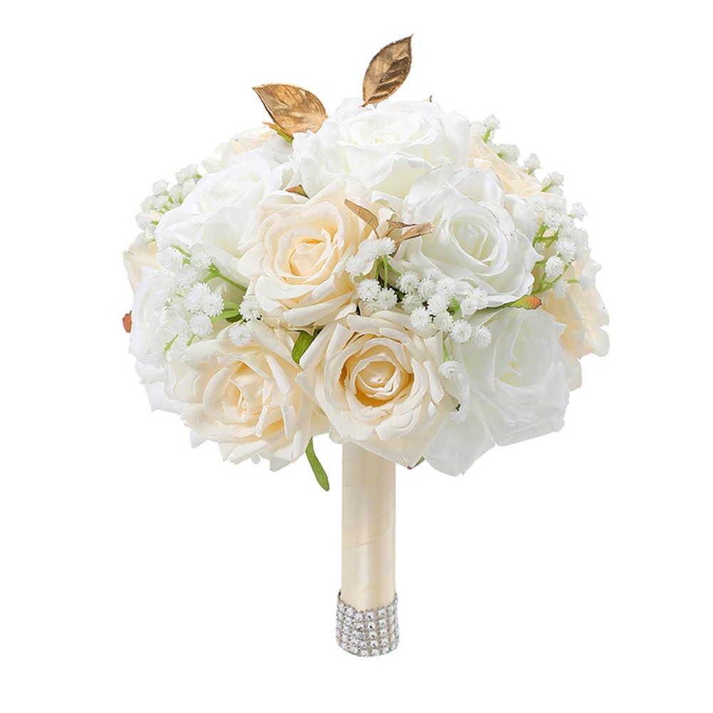 Pour Champagne Bouquet de Fleurs en Soie avec Corsage de Poignet pour économies Événements Spéciaux