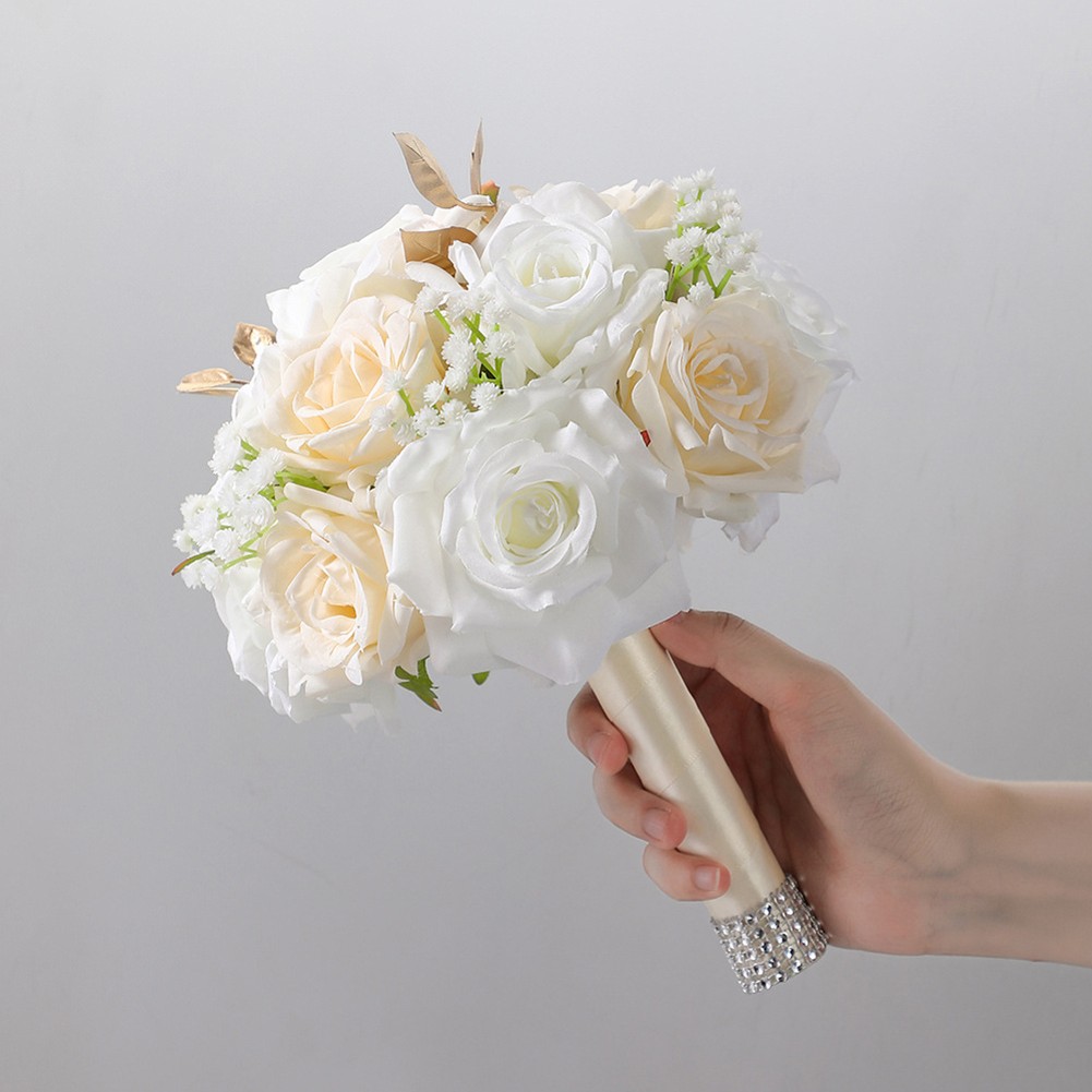 Pour Champagne Bouquet de Fleurs en Soie avec collection Corsage de Poignet pour Événements Spéciaux