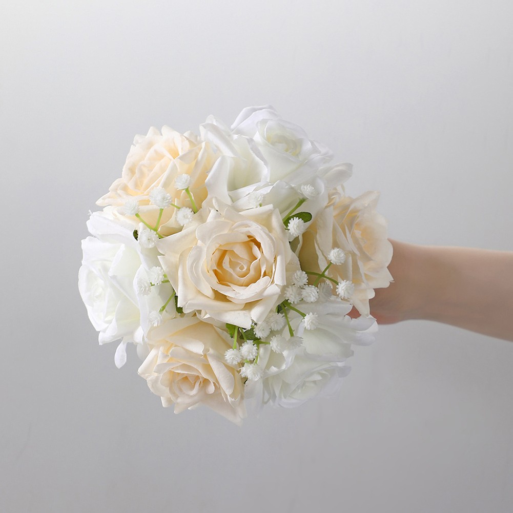 Pour Champagne Bouquet de liquidation Fleurs en Soie avec Corsage de Poignet pour Événements Spéciaux