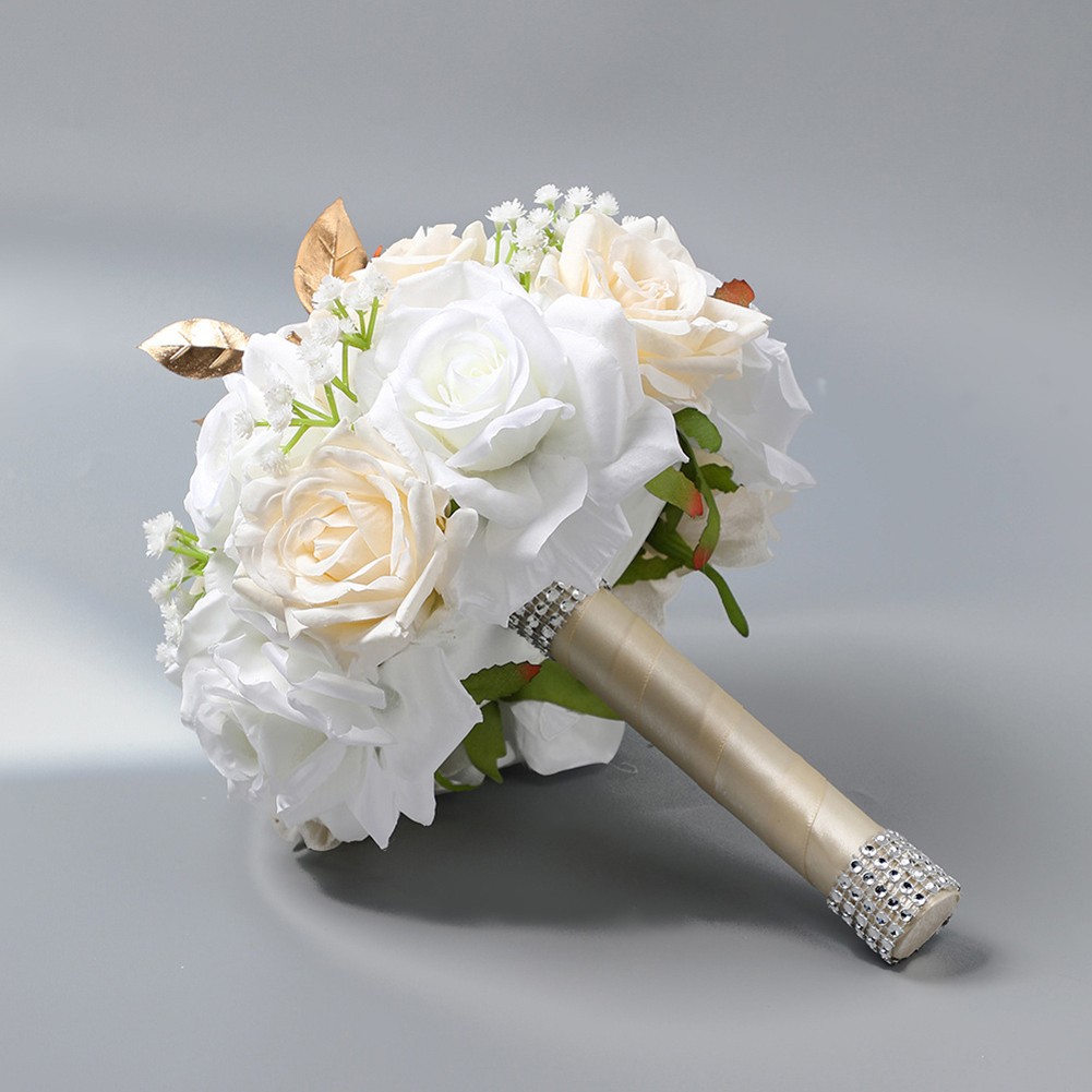 Pour Champagne Bouquet de Fleurs en Soie avec Corsage de Poignet pour économies Événements Spéciaux