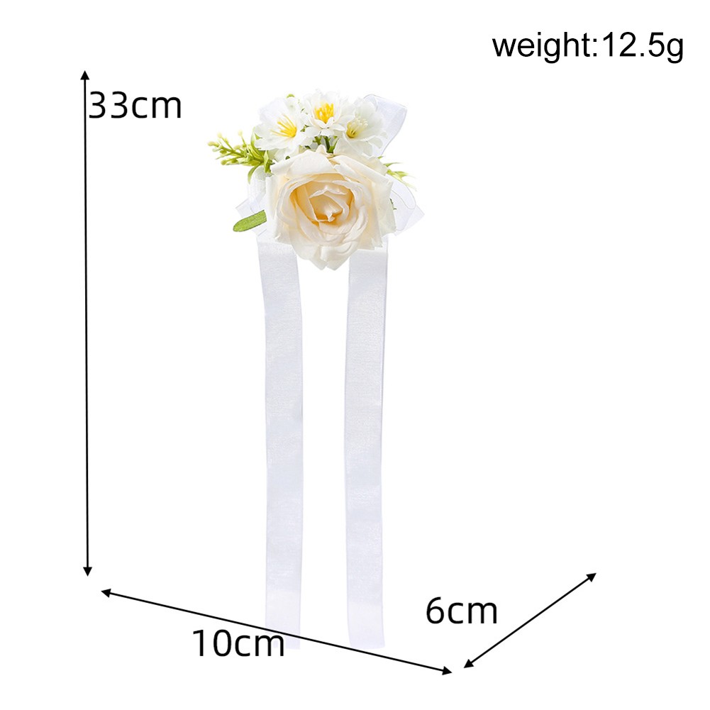 Pour Champagne Bouquet de liquidation Fleurs en Soie avec Corsage de Poignet pour Événements Spéciaux