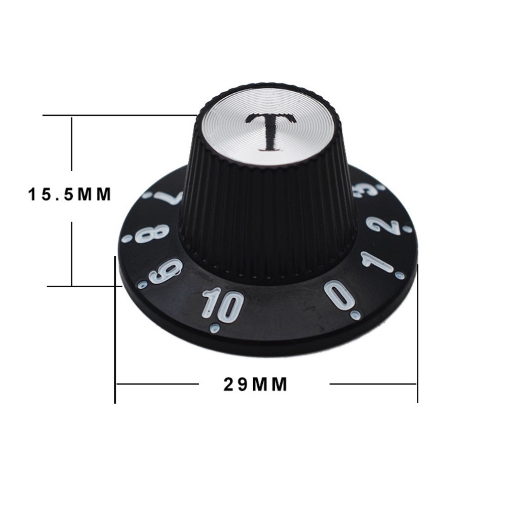 For Electric Guitar Custom Knobs Set of 2 Black Witch Hat Volume and Tone - Picture 18 of 23
