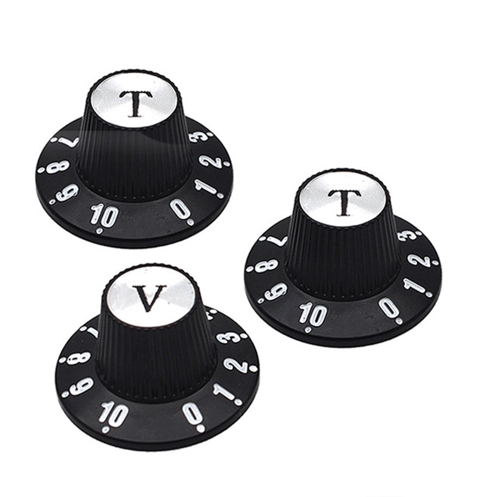 For Electric Guitar Custom Knobs Set of 2 Black Witch Hat Volume and Tone - Picture 17 of 23