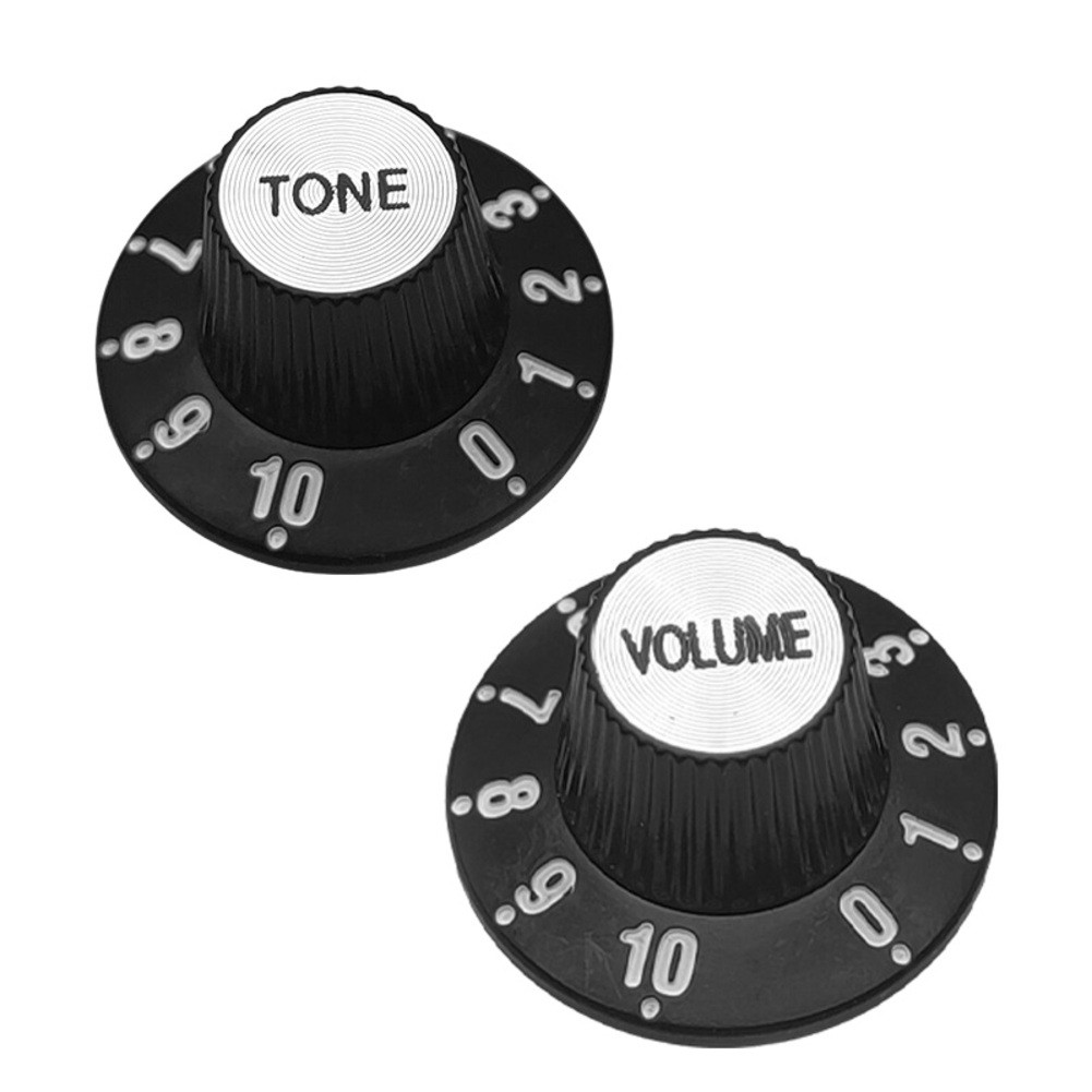 For Electric Guitar Custom Knobs Set of 2 Black Witch Hat Volume and Tone - Picture 21 of 23