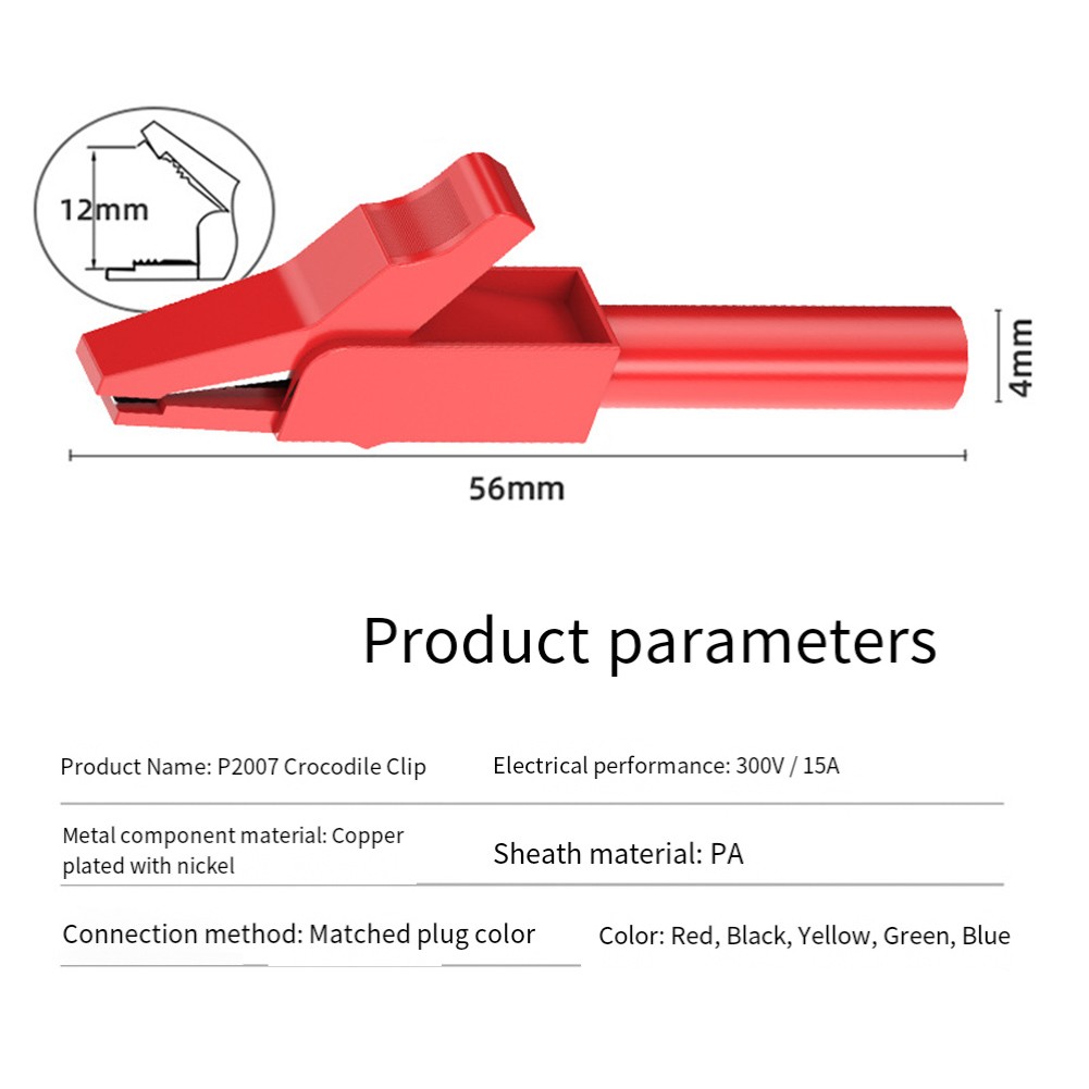 bnafes Vollisolierte Krokodilklemmen, 4 mm Buchse, Bananenstecker, Kupfer-Testklemmen, 30 A, 10 Stück bnafes Vollisolierte Krokodilklemmen, 4 mm Buchse, Bananenstecker, Kupfer-Testklemmen, 30 A, 10 Stück