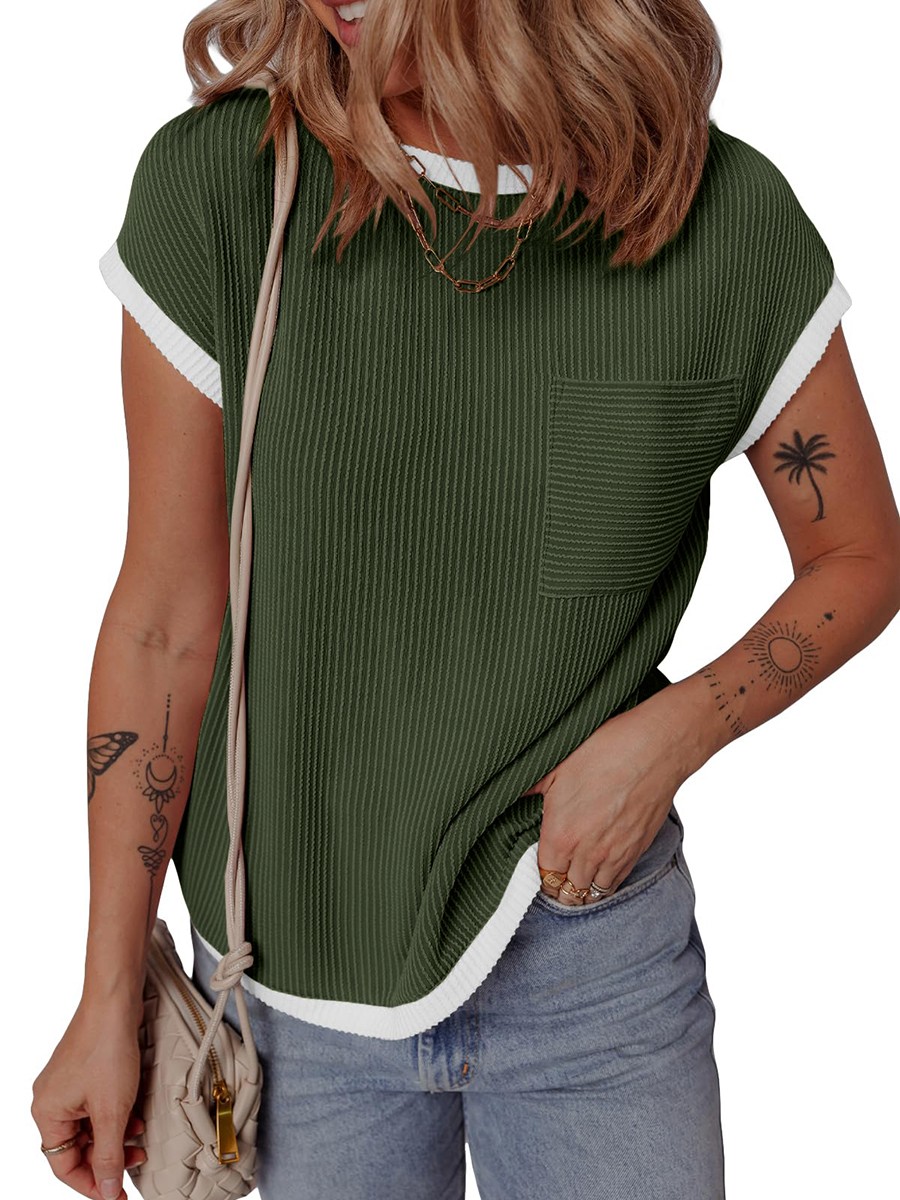 New Condition Casual T-shirt Breathable Fabric Fashionable T-shirt Pocket Detail - Picture 15 of 52