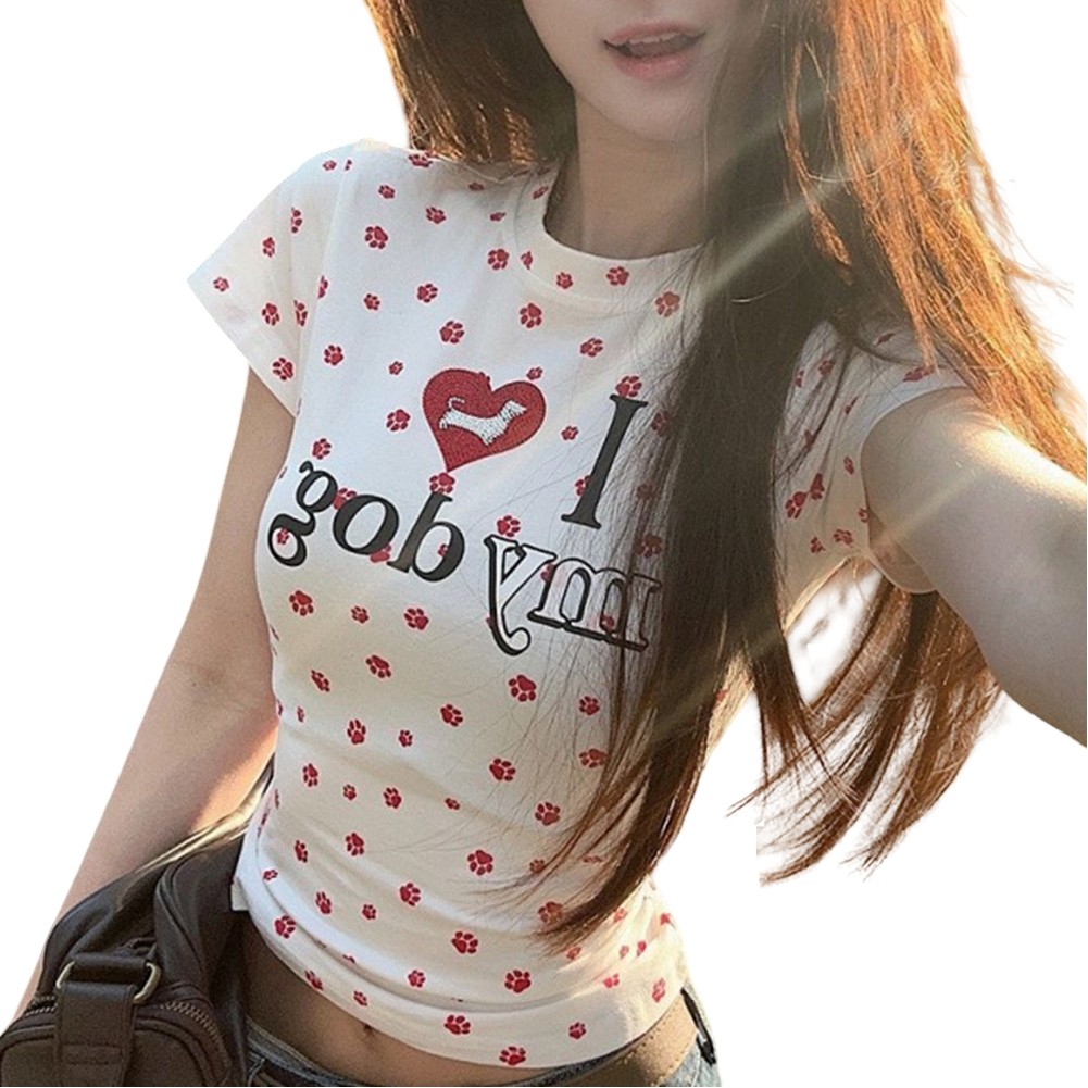 Full Print T-Shirt Cartoon T-Shirt Casual Outing Polyester Fabric Round Neckline - Picture 16 of 36