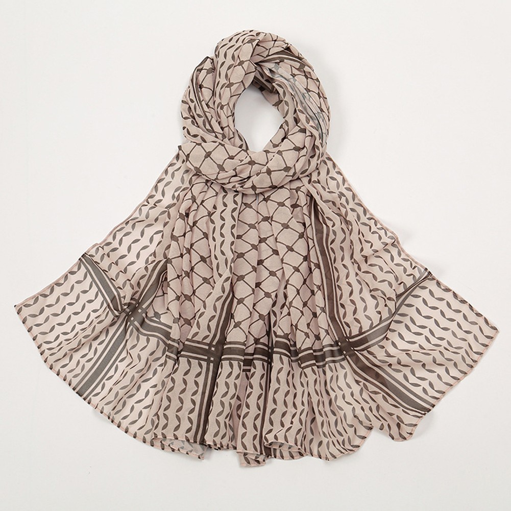 Printed Chiffon Scarf Elegant Look Lightweight Material Stylish Pattern - Picture 19 of 24