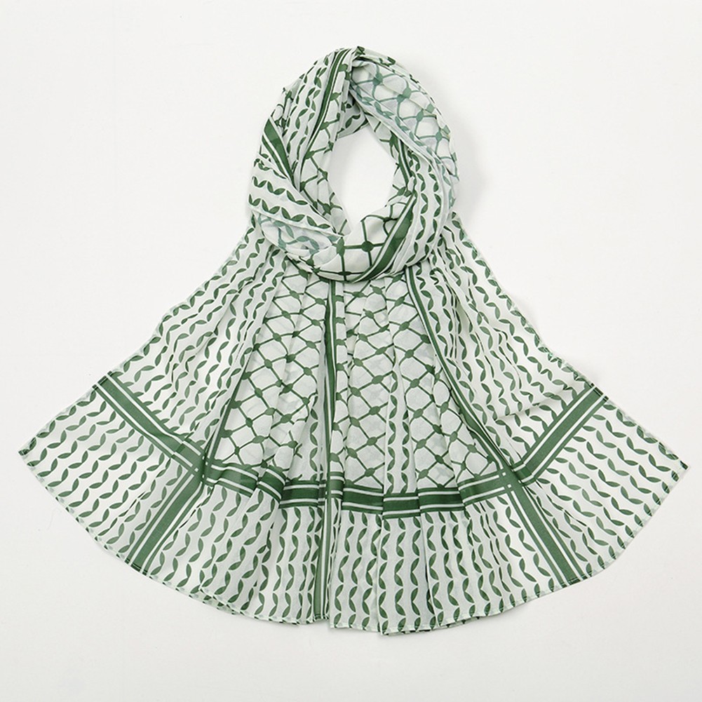 Printed Chiffon Scarf Elegant Look Lightweight Material Stylish Pattern - Picture 21 of 24