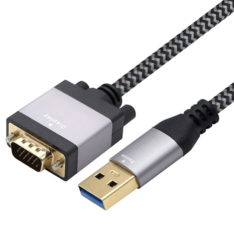 USB 3 0 auf VGA Stecker Kabel 2m für High Definition Laptop Display Lösungen - Afbeelding 7 van 8