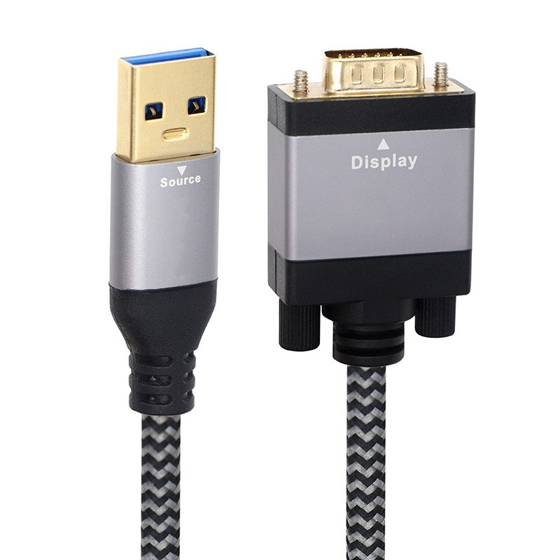 USB 3 0 auf VGA Stecker Kabel 2m für High Definition Laptop Display Lösungen - Afbeelding 3 van 8