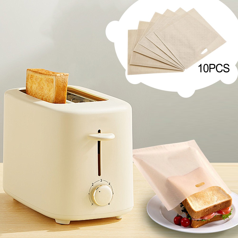 10 bolsas tostadoras resistentes al calor bolsas de sándwich reutilizables para una fácil limpieza - Imagen 15 de 24
