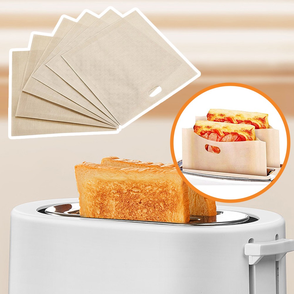10 bolsas tostadoras resistentes al calor bolsas de sándwich reutilizables para una fácil limpieza - Imagen 16 de 24
