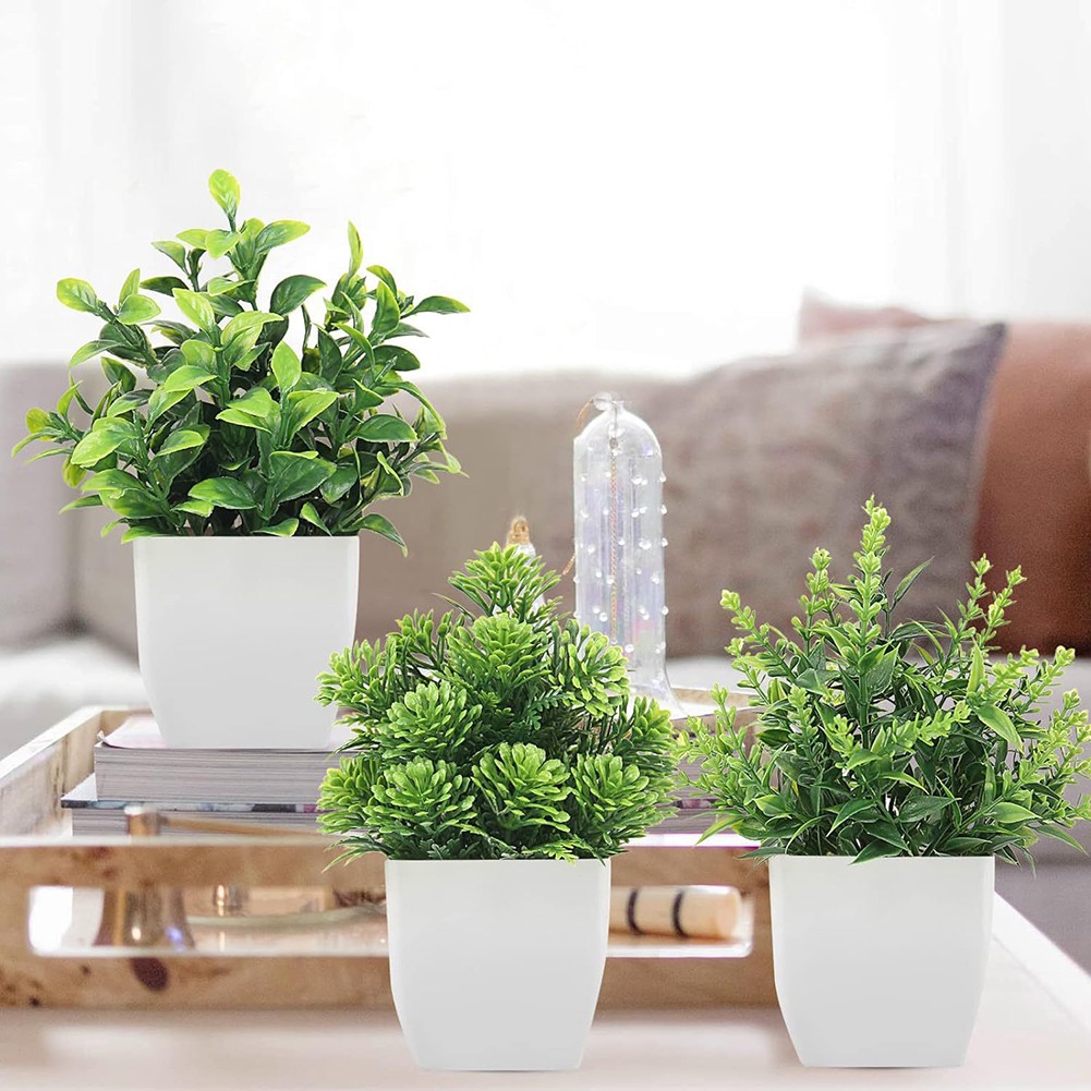 Home Decor Small Lavender Eucalyptus Plant in Pot with Realistic Design - Picture 27 of 53