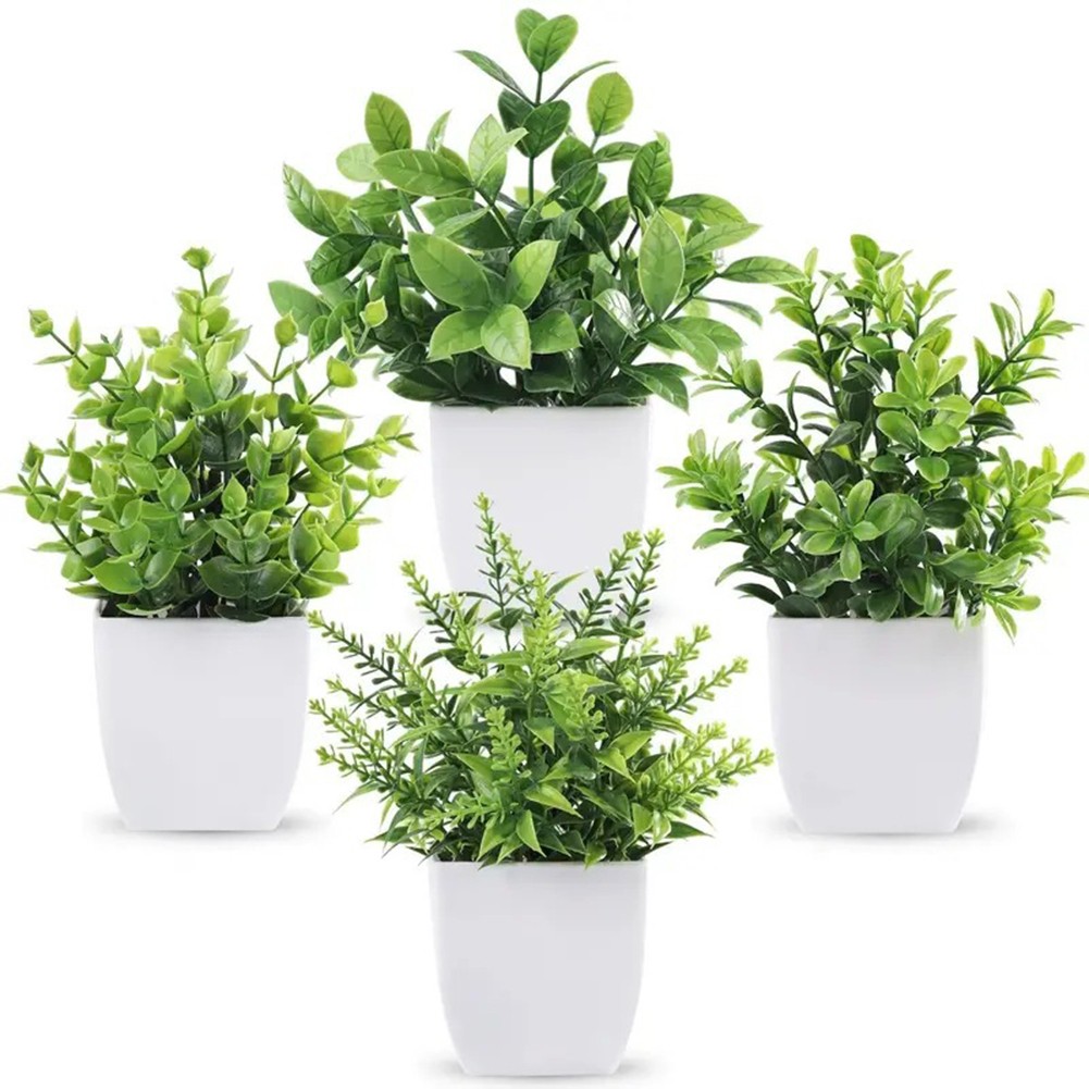 Home Decor Small Lavender Eucalyptus Plant in Pot with Realistic Design - Picture 28 of 53