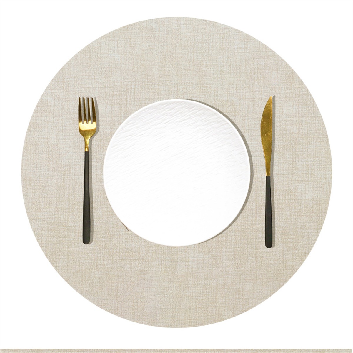 Waterproof Round Placemats Set of 4 Faux Leather Table Mats for Dining - Picture 8 of 17