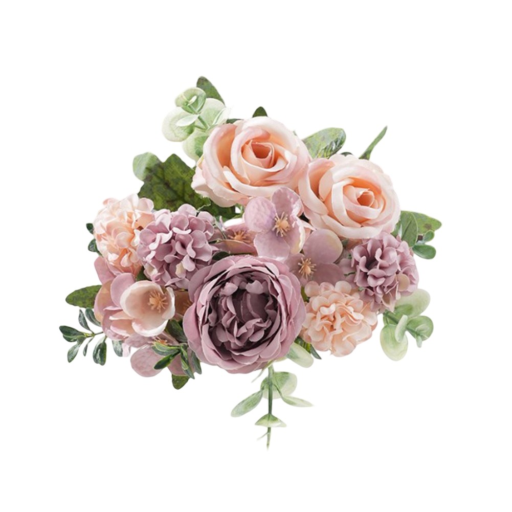 Charming Artificial Bouquet Featuring 7 Peonies and Hydrangeas for Decor