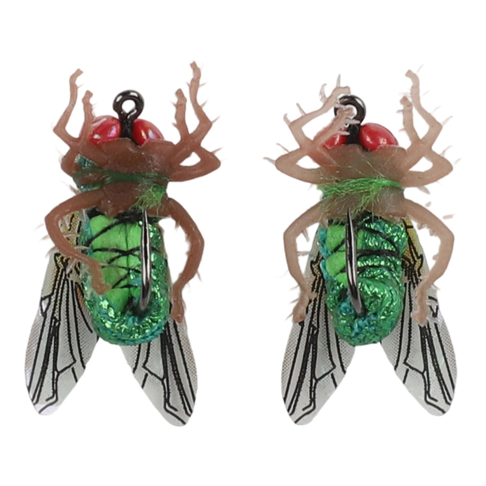 Juego de 2 señuelos de moscas de trucha para pesca cebos realistas de imitación de insectos - Imagen 18 de 43