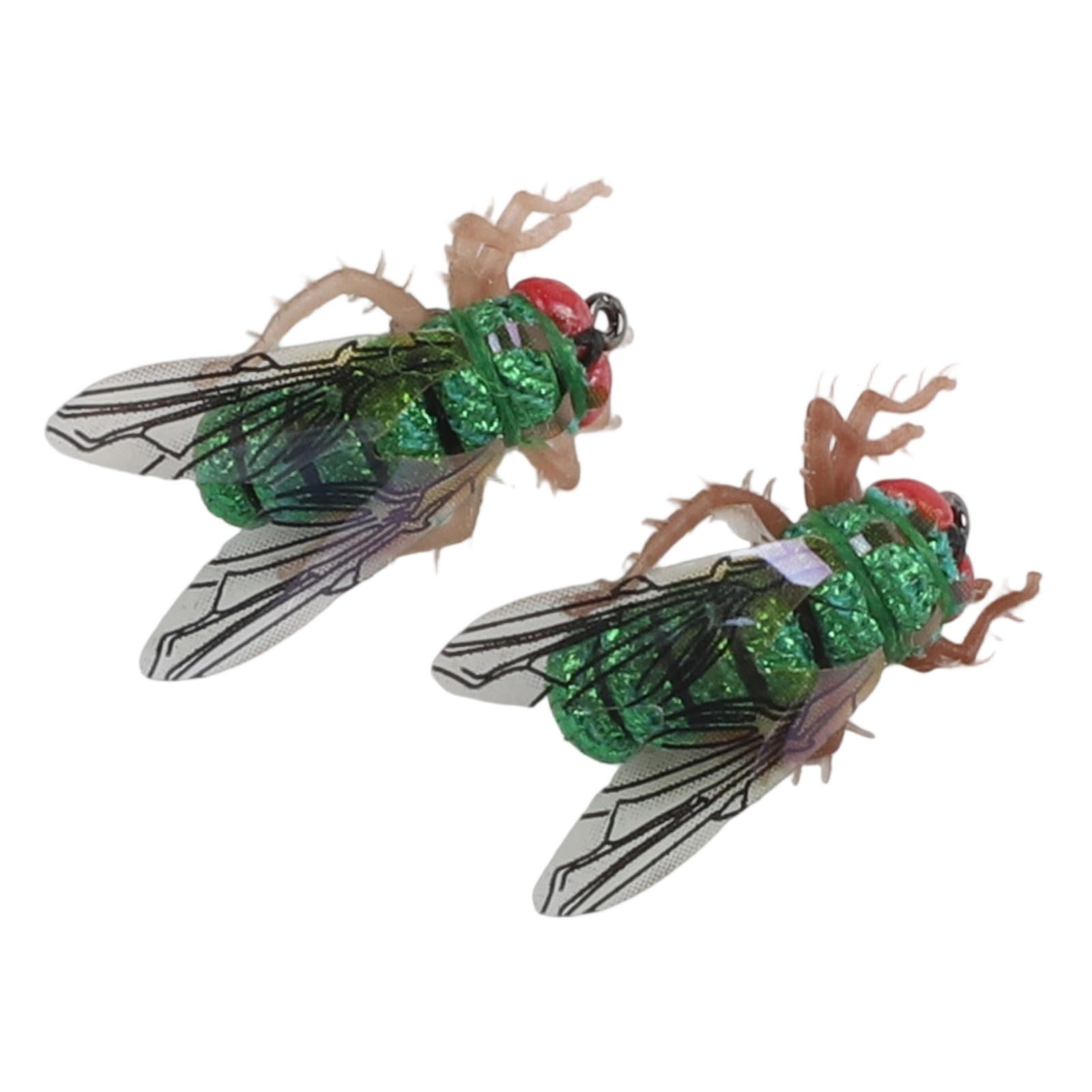 Juego de 2 señuelos de moscas de trucha para pesca cebos realistas de imitación de insectos - Imagen 17 de 43