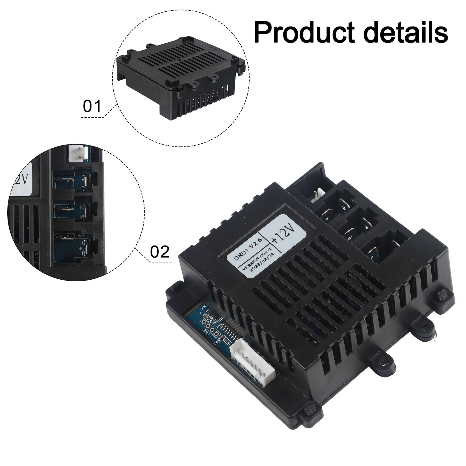For Remote Control Toys Kids Electric Car DR01 V2.6 Control Box Compatibility - Bild 25 von 36