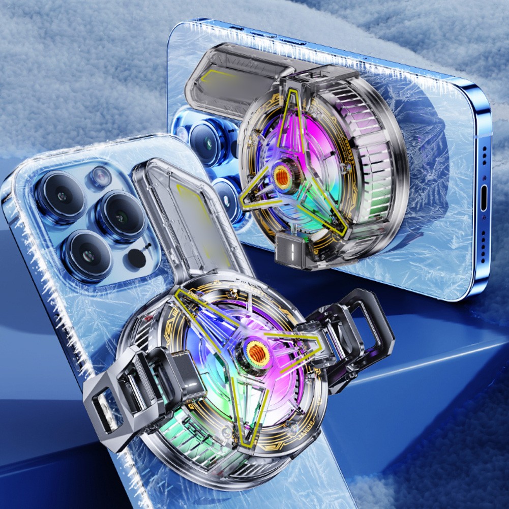 Magnetischer Handykühler mit RGB Lüfter für effizientes Gaming und Streaming - Zdjęcie 9 z 13