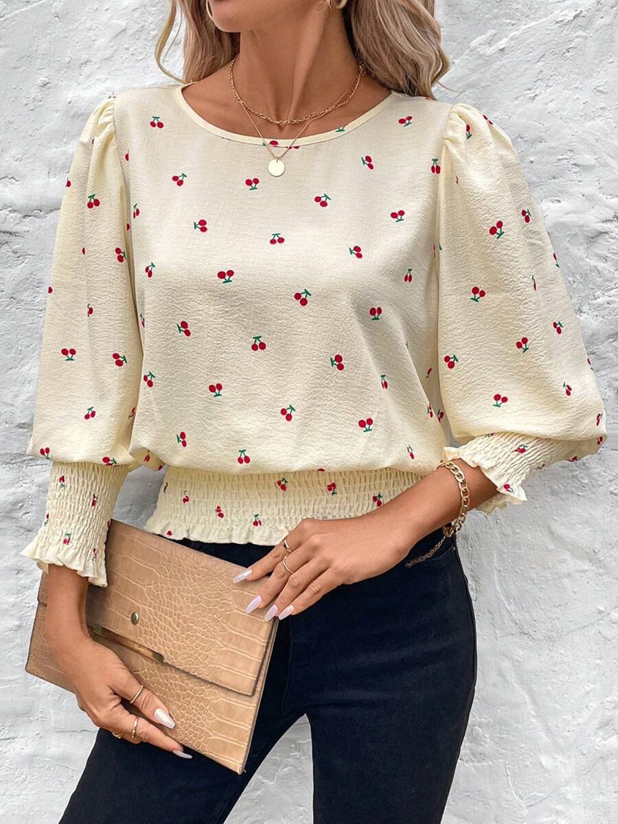 Relaxed Women's Loose Fit Shirt Casual Round Neck Design for Everyday Outfits - Picture 42 of 96