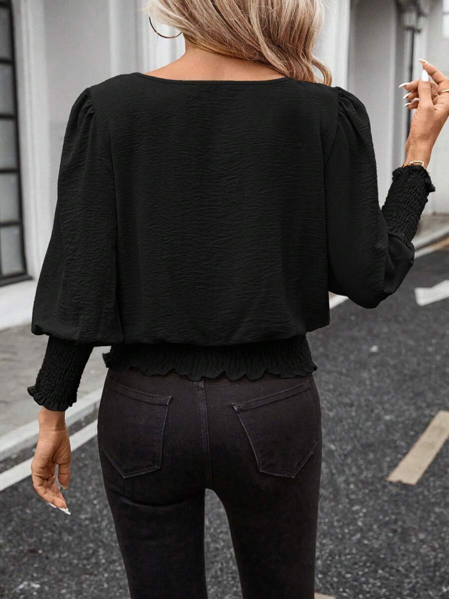 Relaxed Women's Loose Fit Shirt Casual Round Neck Design for Everyday Outfits - Picture 29 of 96
