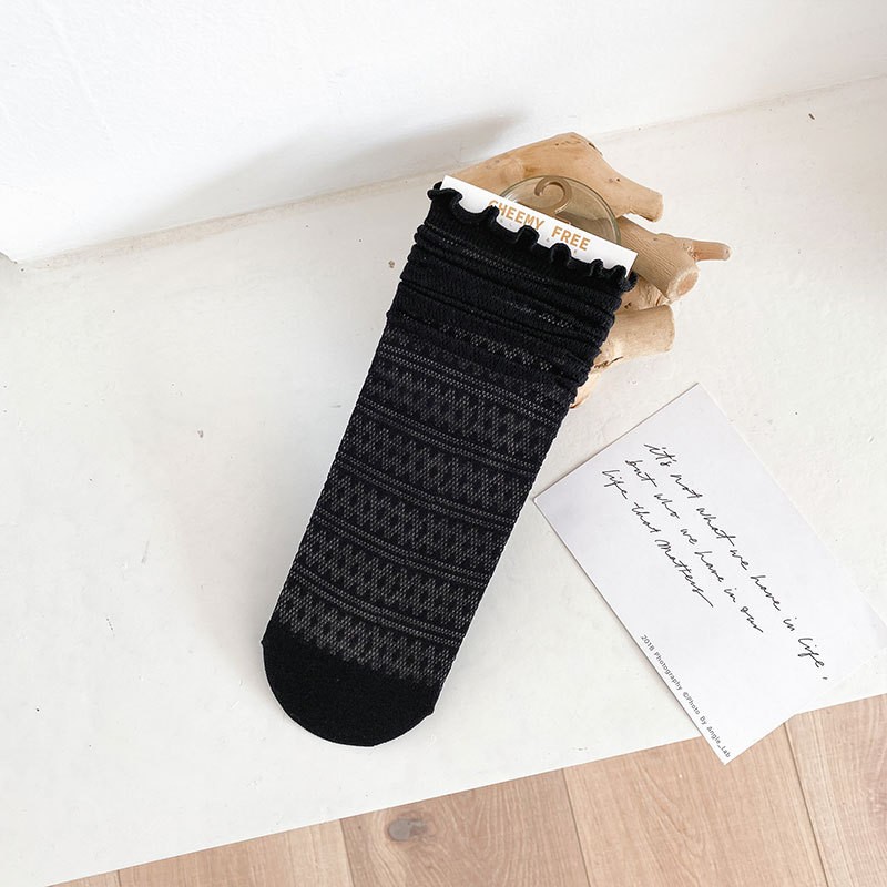 Stylish Socks Breathable Legwear Daily Wear All-day Comfort Double-layer Cuff - Picture 23 of 23