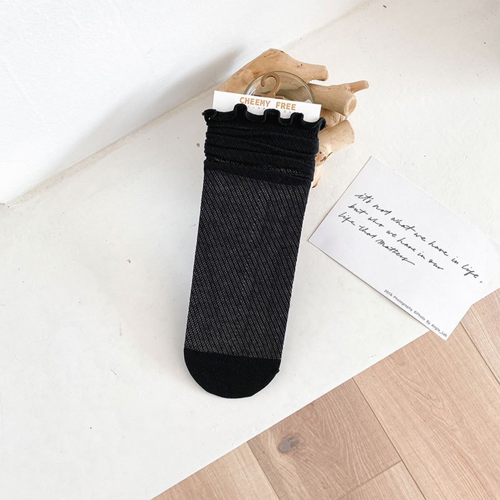 Stylish Socks Breathable Legwear Daily Wear All-day Comfort Double-layer Cuff - Picture 21 of 23