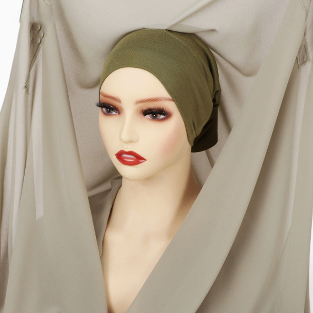 Chiffon Scarf Elastic Fit Comfortable Coverage Easy Maintenance Flexible Wear - Picture 21 of 30