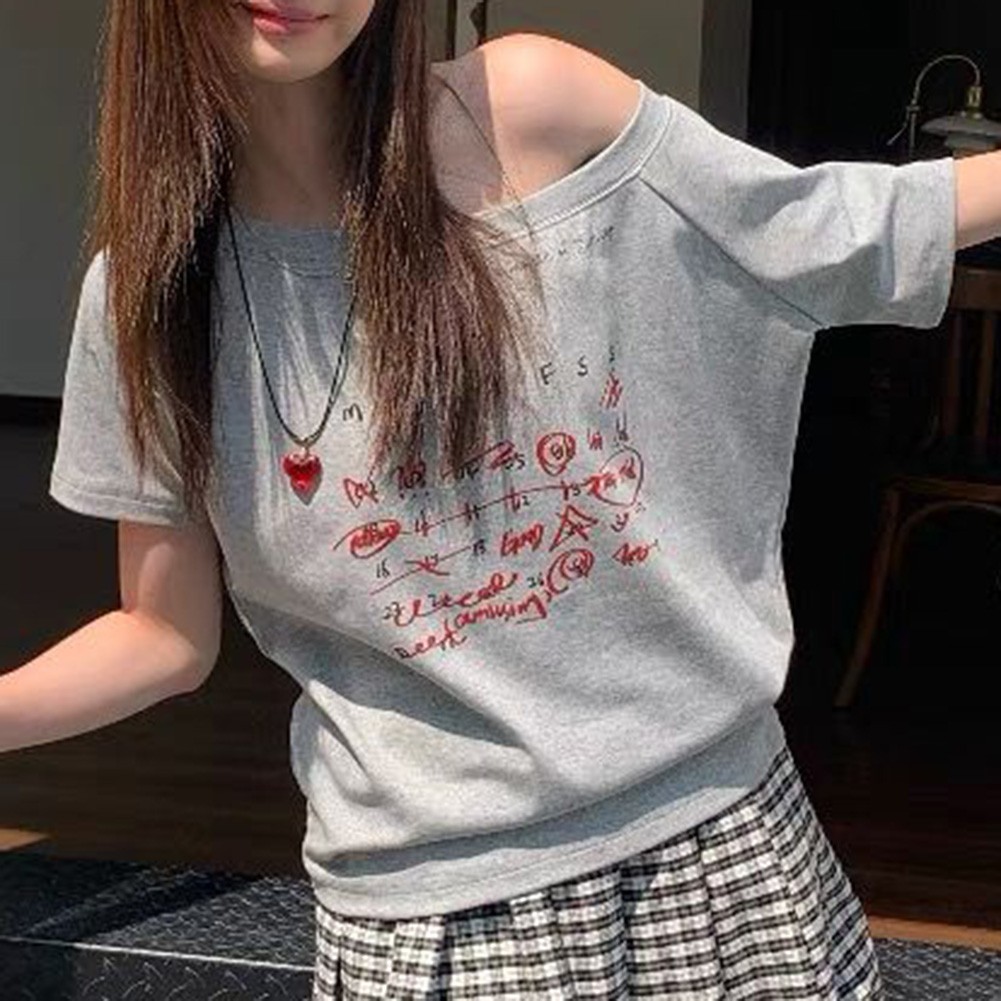 Korean Style T Shirt Casual Wear Daily Use Top Regular Clothing Length - Picture 13 of 28