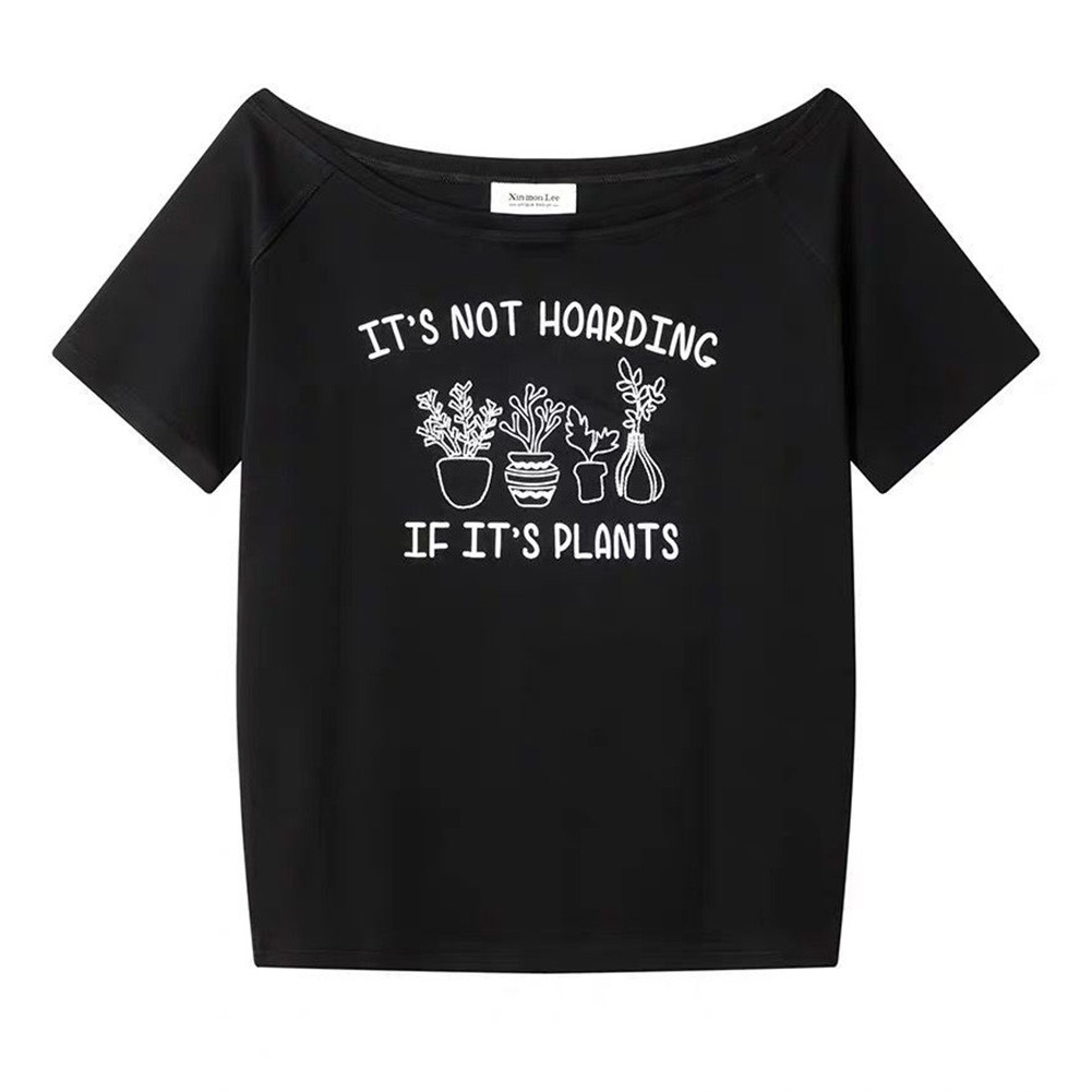 Summer Slim Fit Off Shoulder T Shirt for Women with Trendy Rivet Details - Picture 13 of 15